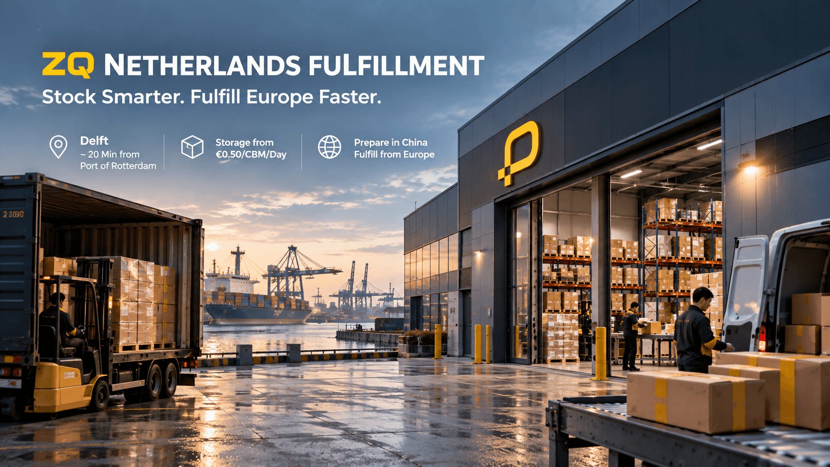 ZQ Solution Netherlands warehouse fulfillment near the Port of Rotterdam