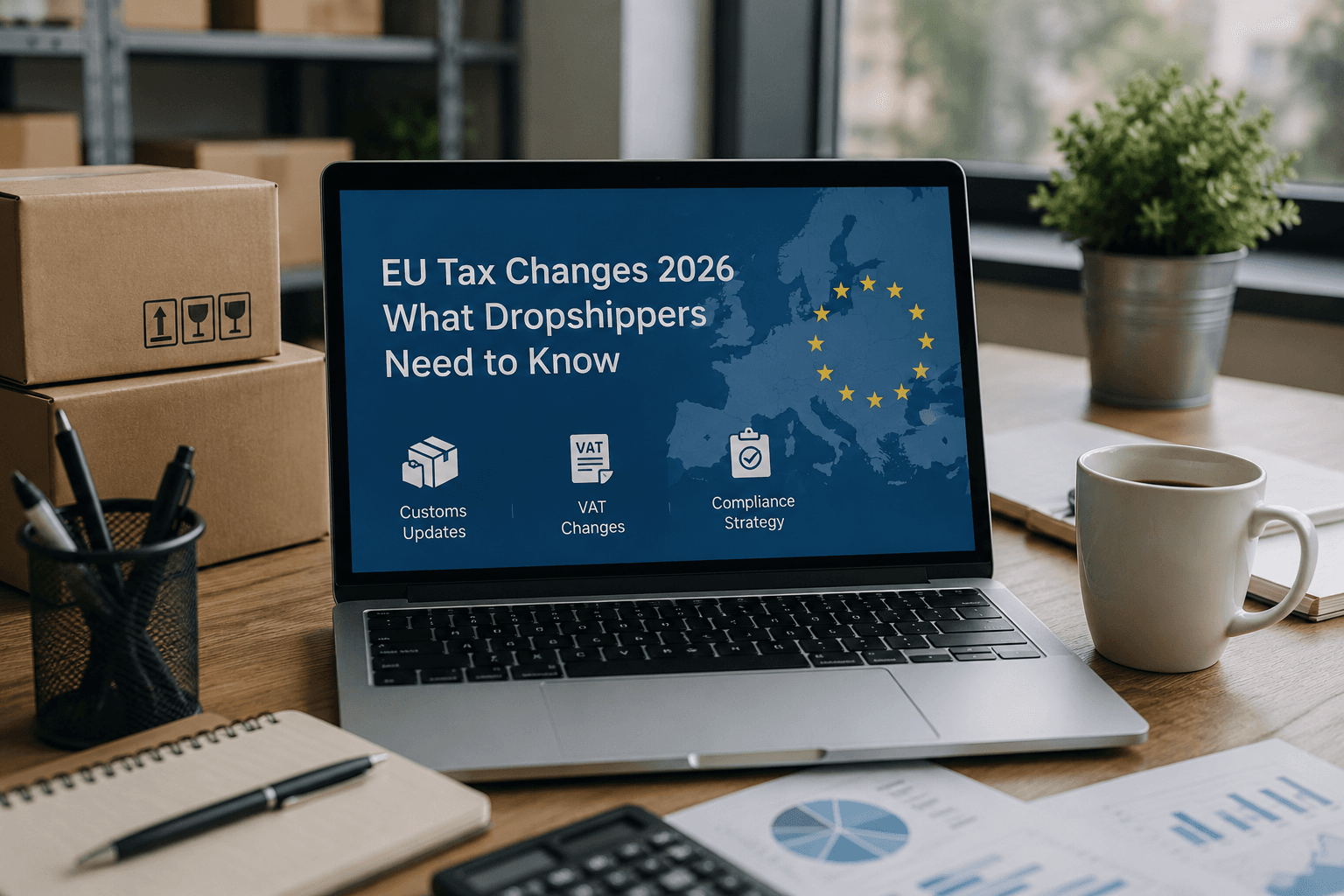 EU Tax Changes 2026 guide for dropshippers covering customs updates, VAT changes, and compliance strategy