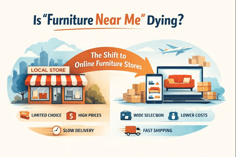 “Furniture Near Me” Is Dying: Why Online Furniture Stores Are Winning in 2026