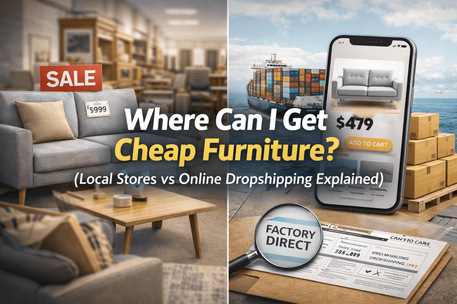 Where Can I Get Cheap Furniture? Local Stores vs Online Dropshipping Explained (2026 Guide)