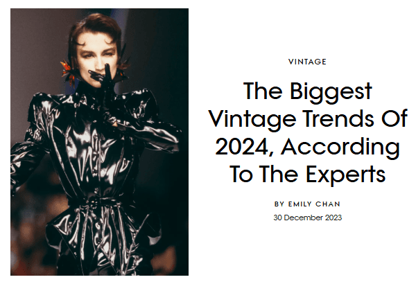 The rising trend of vintage clothing
