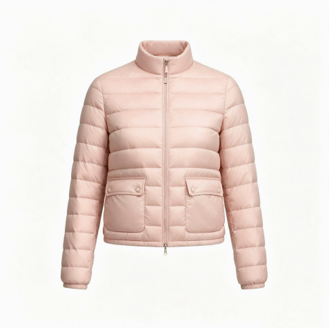Pink down jacket selected on 1688